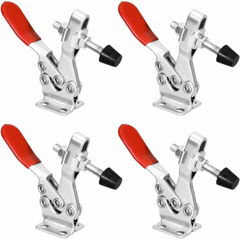 20326 225D Quick Release Horizontal Toggle Clamp - 500 Lb Holding Capacity With Rubber Pressure Tip, 4Pk - Image 1