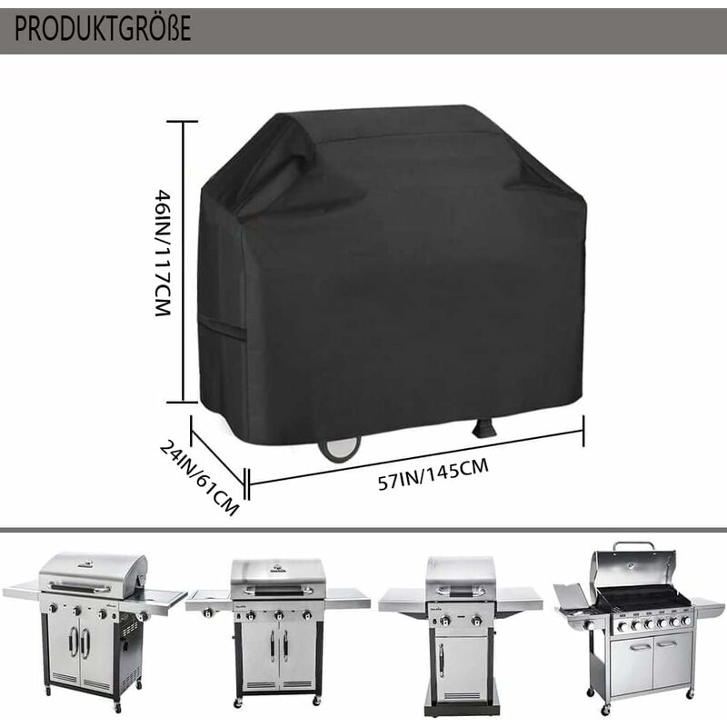 Weatherproof Bbq Cover - Oxford Fabric Waterproof Dustproof Uv Resistant Bbq Cover With Snap Fastener And Storage Bag - Image 2