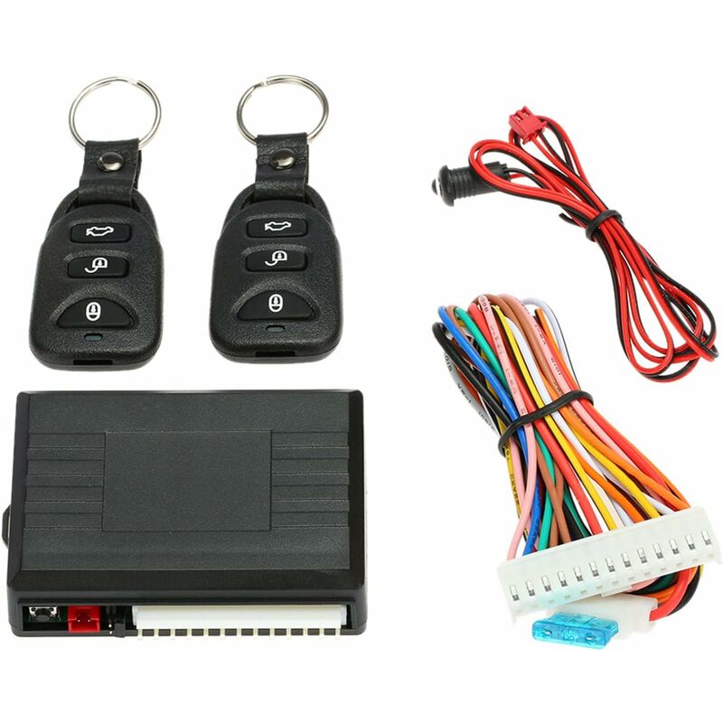 Car Central Locking, Universal Central Remote Control Box Kit, Keyless Entry System With Car Door Lock With Trunk - Image 1