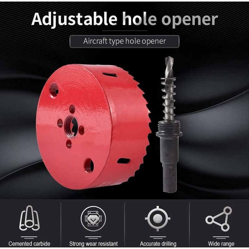 M42 Hss Bi-Metal Hole Saw 105Mm, Hole Saw For Iron, Aluminum, Wood, Drywall, Pipe, Plastic, Fiberboard - Image 2