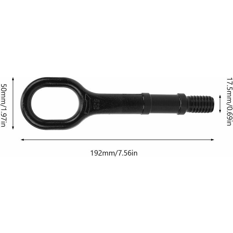 Tow Hook Screw, Metal Car Tow Hook Heavy Duty Towing Hook Bumper Trailer Ring 1T0 805 615 A Replacement For Cc For - Image 2