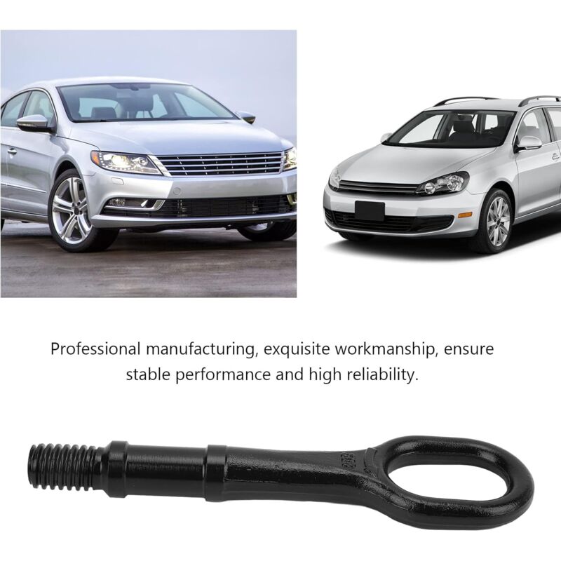 Tow Hook Screw, Metal Car Tow Hook Heavy Duty Towing Hook Bumper Trailer Ring 1T0 805 615 A Replacement For Cc For - Image 4