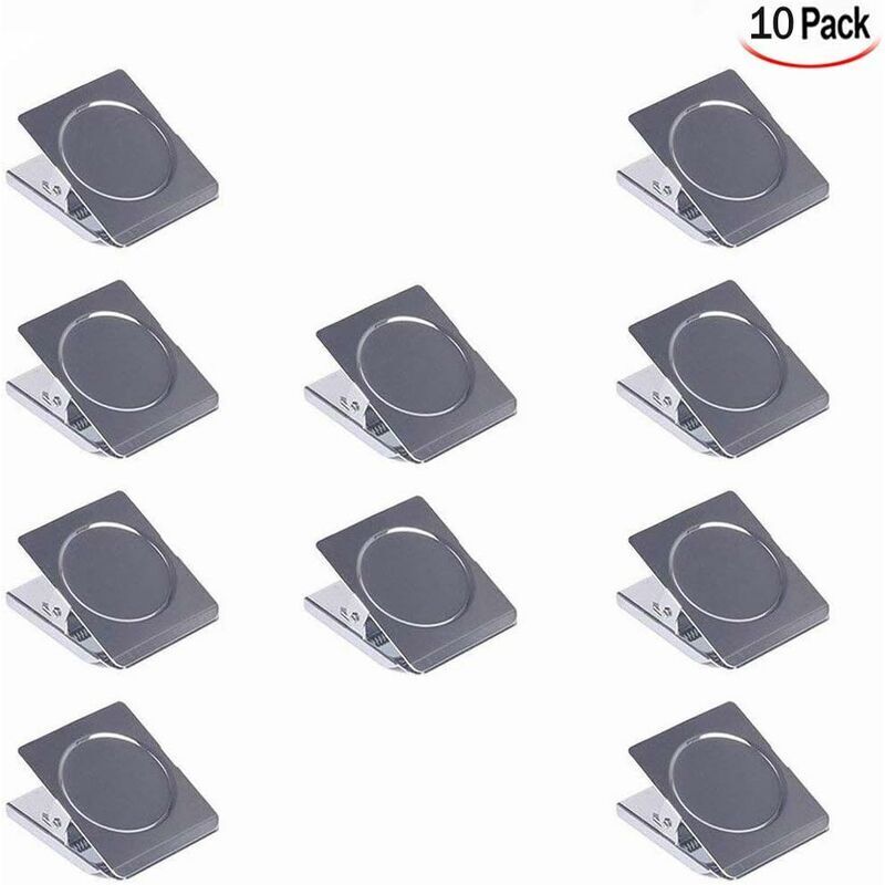 10 Pieces Magnetic Clips, Metal Magnet Clips Fridge Magnet Clips Magnetic Clips Magnet Clips Drawing Clips For - Image 1