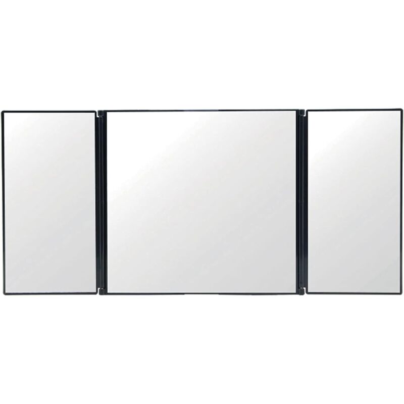 Car Vanity Mirror Universal Sun Visor Mirror Tri-Fold Design Folding Vanity Mirror Cosmetic Makeup Mirror Auto Supplies - Image 1