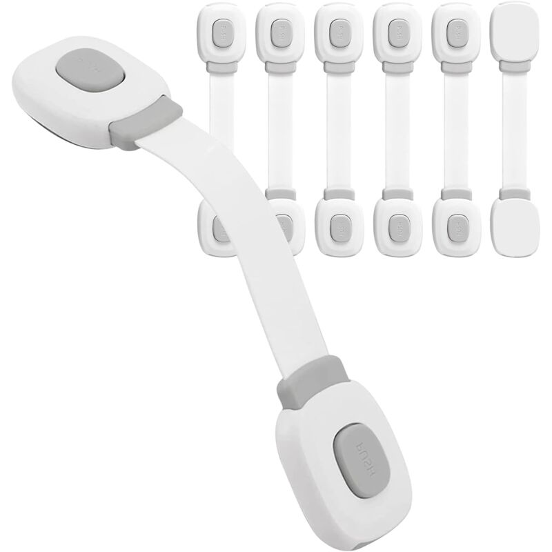 Baby Safety Door Lock 6 Pieces, Drawer Lock Cupboard Latches And Fridge Safety Cupboard Child Protection Baby Home - Image 1
