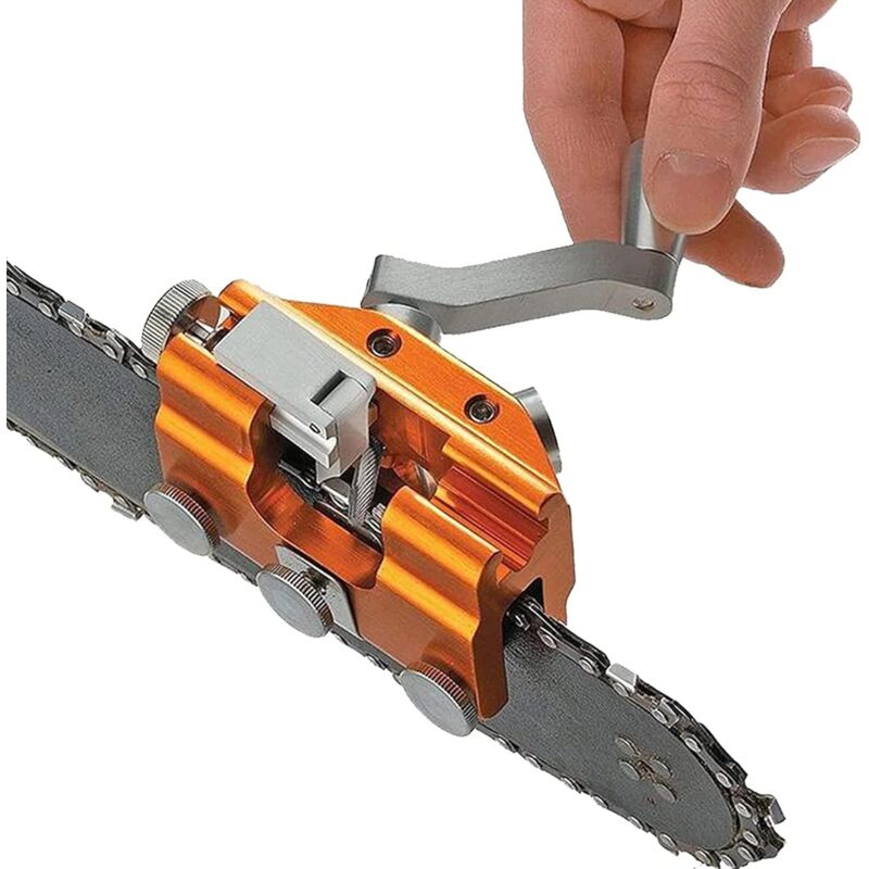 Chainsaw Chain Sharpening Jig, Teeth Sharpener Chainsaw Sharpening Kit Aluminum Alloy Chainsaw Sharpening Set - Image 1