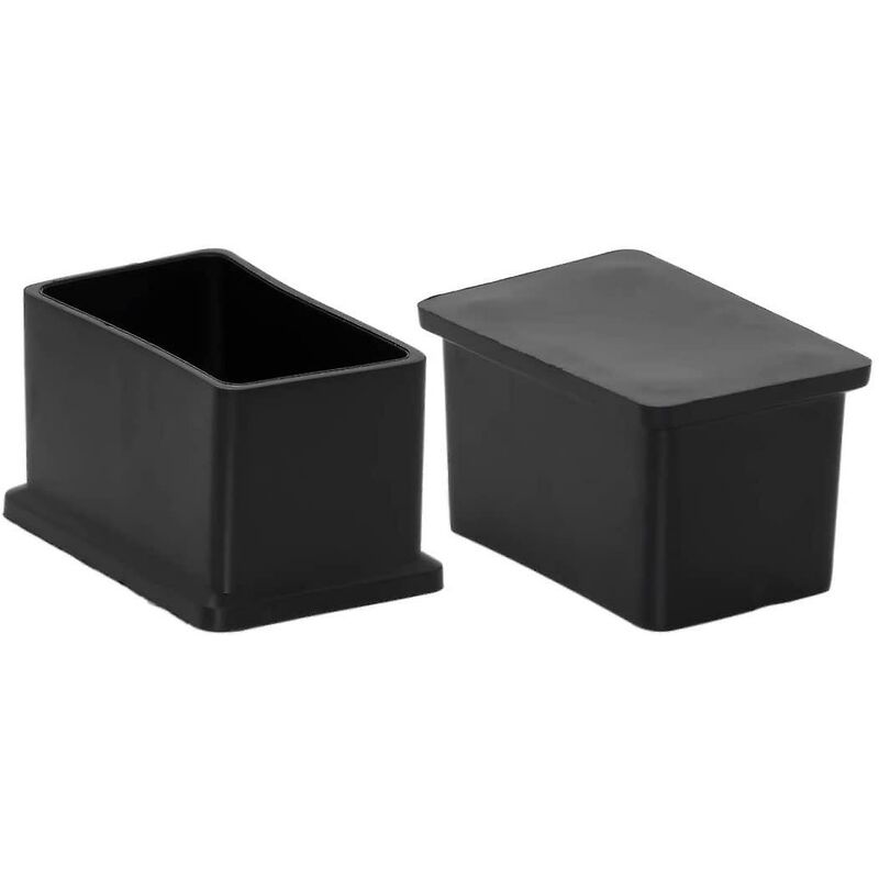 8 Pack Rectangular Non-Marking Pvc Chair Leg Caps 30Mm X 50Mm (1-3/16