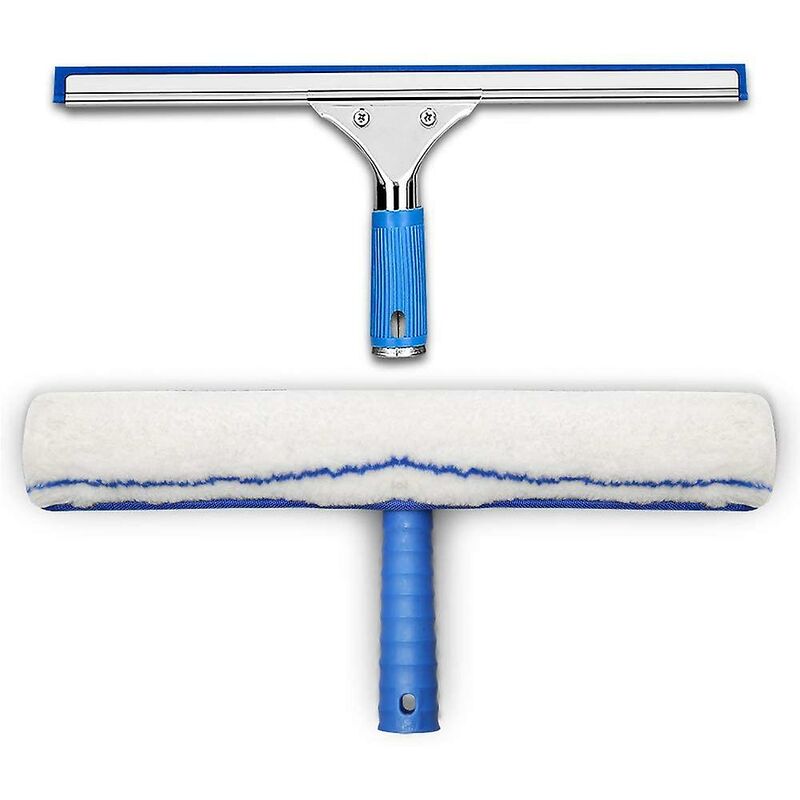 Window Cleaning Kit, Window Squeegee And Microfiber Cloth, Shower Squeegee With Rubber Lip, Window Cleaning Tool, 35Cm - Image 1