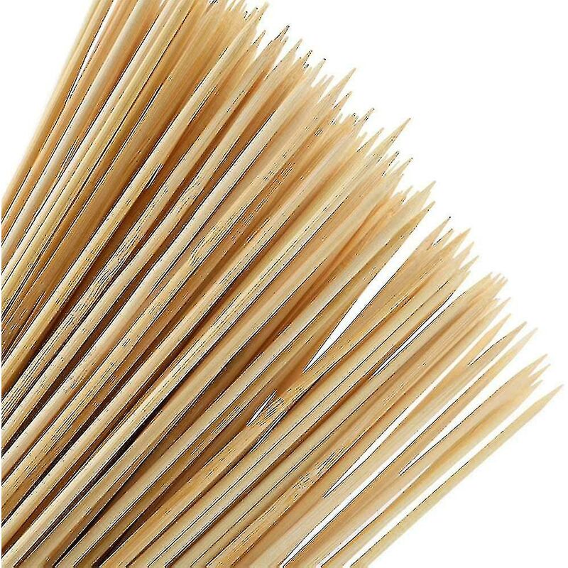 100 Pieces Wooden Skewers, 30Cm Bamboo Skewers Sticks, Skewers For Fruit, Cocktail, Bbq And Vegetables - Image 1