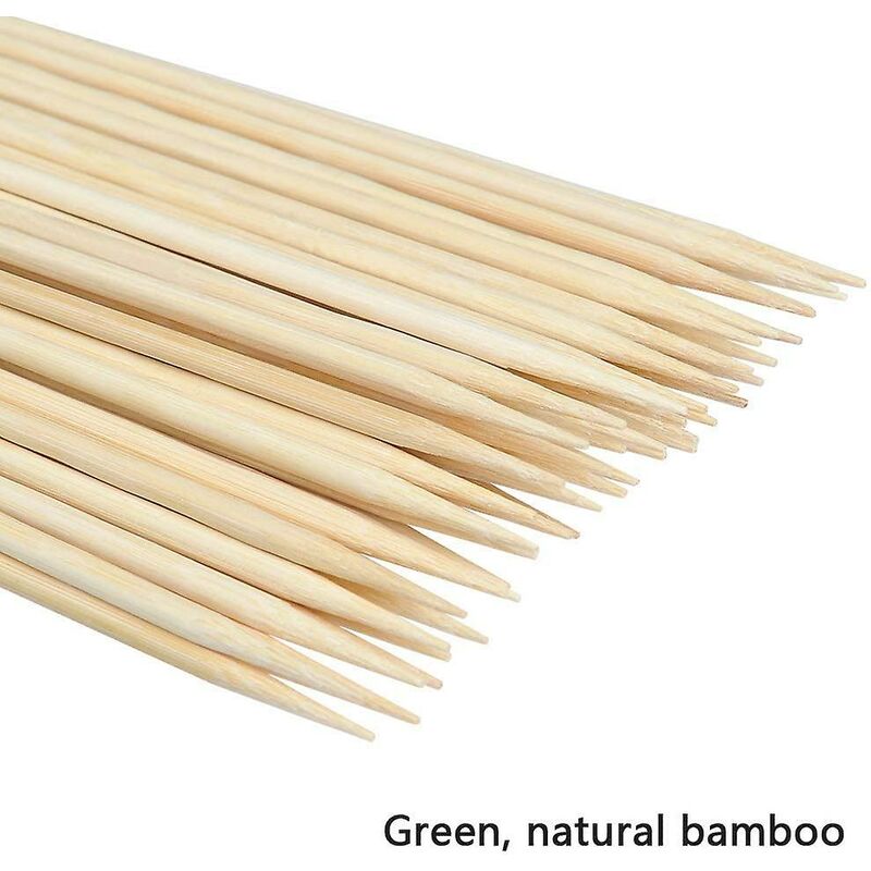100 Pieces Wooden Skewers, 30Cm Bamboo Skewers Sticks, Skewers For Fruit, Cocktail, Bbq And Vegetables - Image 2