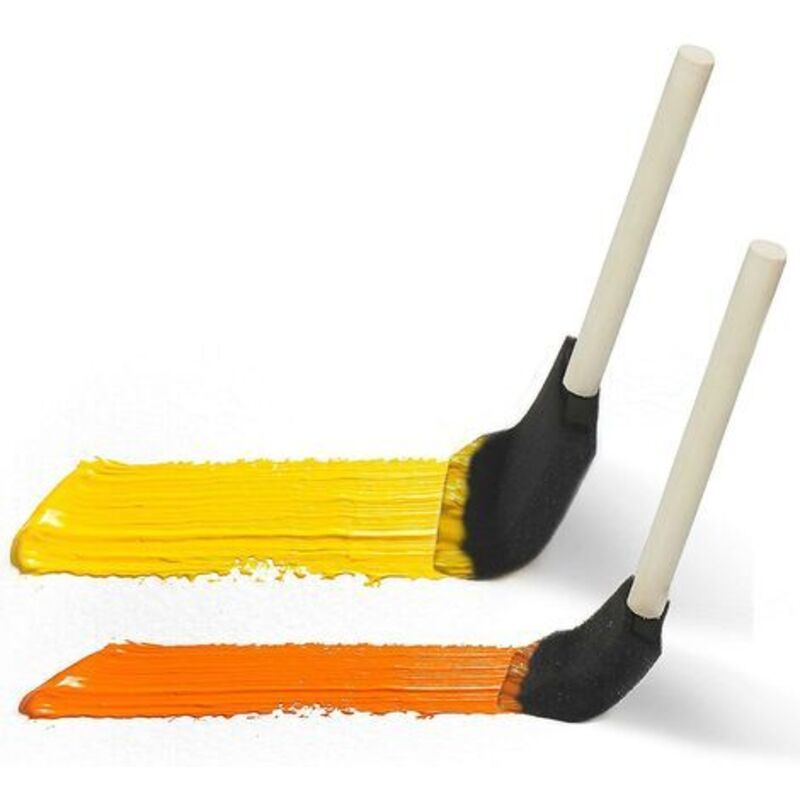 Foam Brushes (20 Pack) - Two Sizes - Sponge Brushes With Wooden Handle - Paint Stamp Brushes For Acrylic, Oil, Varnish - Image 4