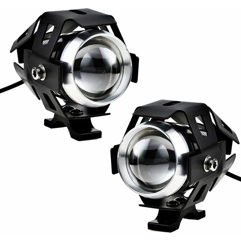 2 pcs 125W Motorcycle Headlight Extra LED Fog Light Motorbike Spotlight 1200Lm U5 Waterproof Motorcycle Scooter 4 - Image 1