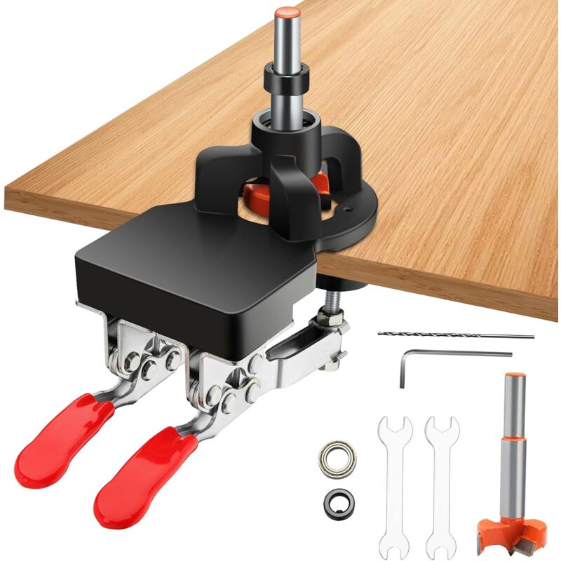 35Mm Hinge Jig, Door Cabinet Hinge Jig, Concealed Hinge Jig, Drill Guide Locator For Cabinets And Wardrobes - Image 1