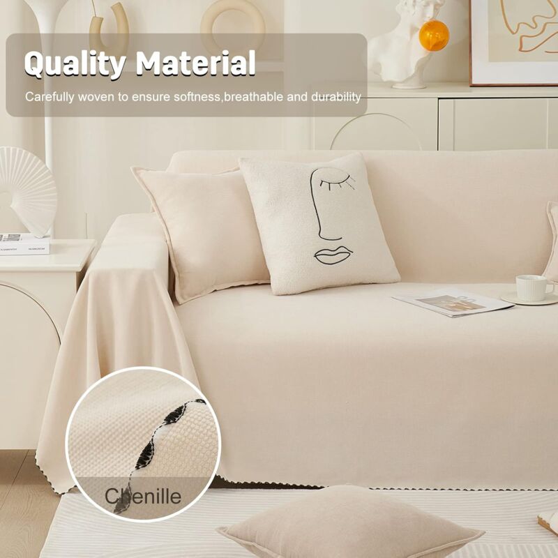 Stretch Sofa Cover Sofa Towel Decoration Universal Four Seasons Woven Sofa Towel Sofa Protector For Home Pets Kids 180 - Image 4