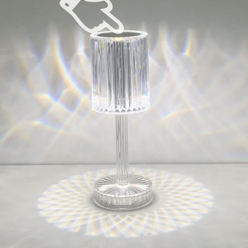 Crystal LED Table Lamp, Rechargeable Cordless Table Lamp, Touch Dimming LED Bedside Lamp For Living ROom Hotel Bedroom - Image 1