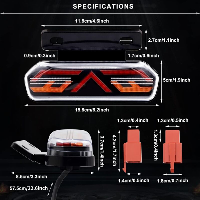 Multifunctional Motorcycle Tail Light 12V Universal Waterproof LED Brake Light Driving Lights Turn Signals For - Image 2