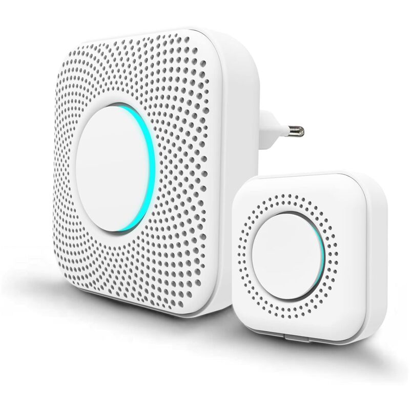 Wireless Doorbell 150M, LED Indicator, 36 Melodies With 4 Volume Levels, 1 Transmitter And 1 Spare, Wireless Home Chime - Image 1