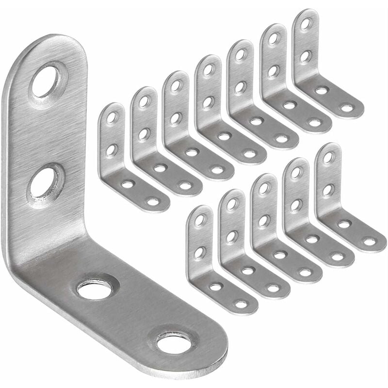 13 pcs Stainless Steel Corner Brace 40X40Mm, Corner Braces For Fixing And Repairing Furniture, Reinforcing Joints, - Image 1