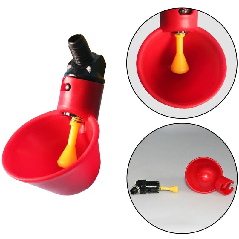 10 pcs Poultry Drinking Water Cups Automatic Plastic Chicken Cage Water Bowls Quail Piegon Waterers For Livestock - Image 4