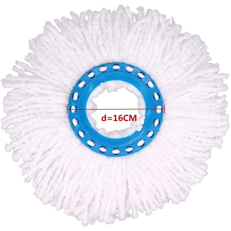 4 pcs Microfiber Mop Heads, ROund Replacement Mop Heads 360 ROtation Mop Heads For Floor Cleaning (Diameter 16Cm) - Image 3