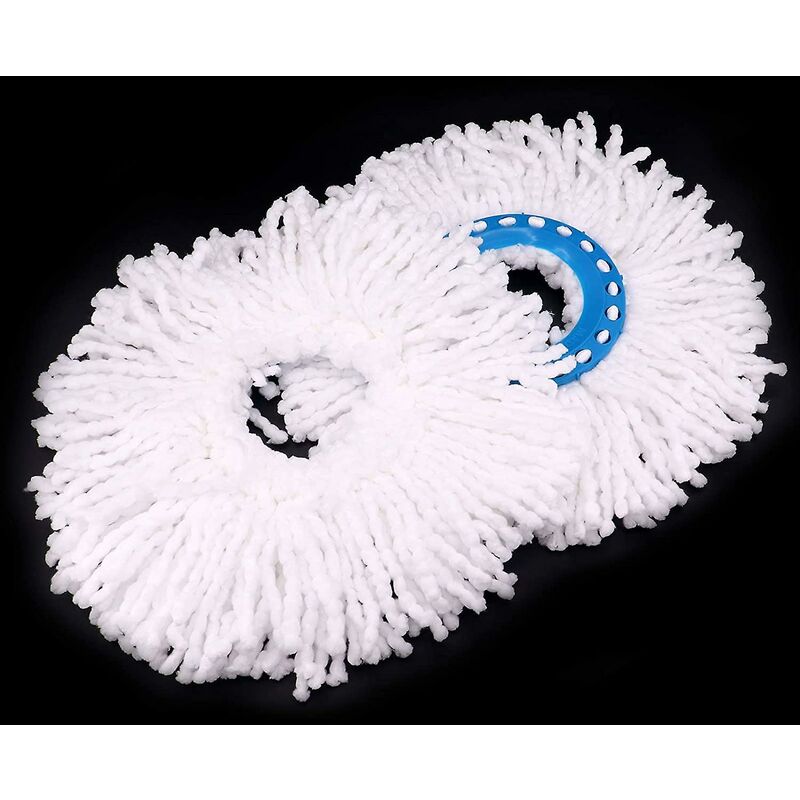 4 pcs Microfiber Mop Heads, ROund Replacement Mop Heads 360 ROtation Mop Heads For Floor Cleaning (Diameter 16Cm) - Image 4
