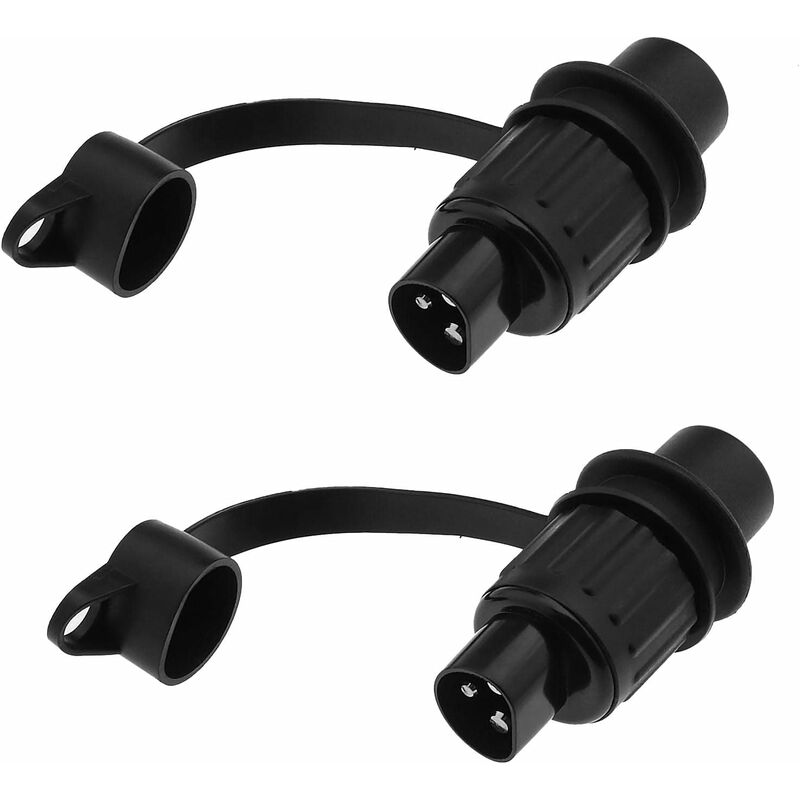 2 pcs 3 Pin 12V Power Sockets For Trailer Tractor Machinery Vehicle Rv Caravan Truck Motorhome Boat With Waterproof - Image 1