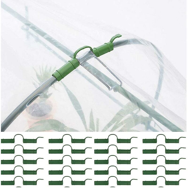 20 pcs Greenhouse Clips Greenhouse Tube Clips Fixed Tool Garden Tarpaulin Sun Protection Clips 1.1Cm - Image 3