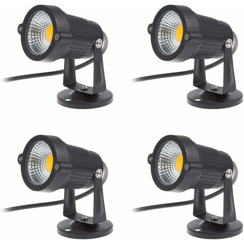 4 pcs Set LED Spotlights 3W 220V Adjustable Garden Spotlights Outdoor Lighting Garden Terrace - Image 1
