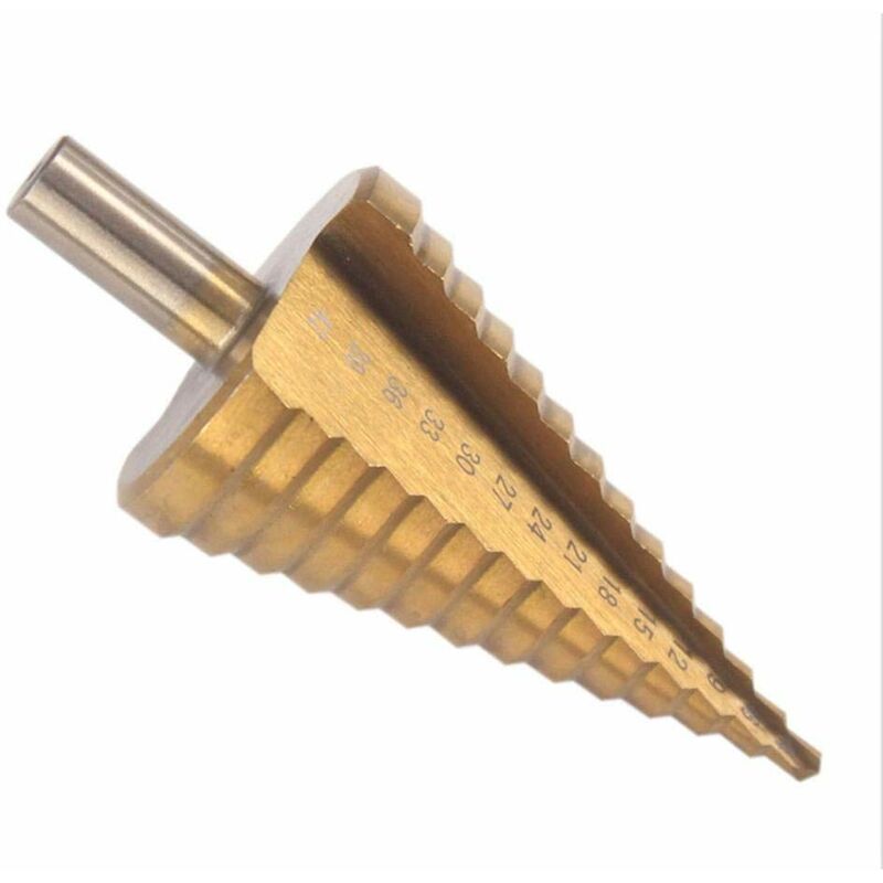 Step Cone Drill Bit - 4-42Mm - 14 Sizes - High Speed Steel ROund Shank Hole Cutter Tool - Image 3