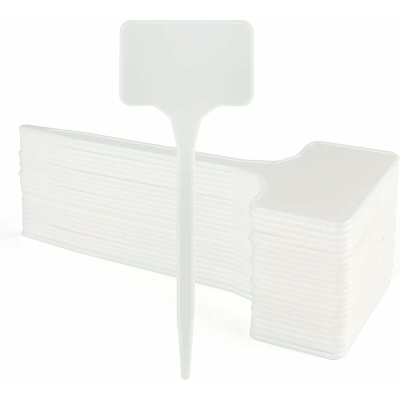 50 Pieces 15.5Cm Outdoor Plant Large Labels Outdoor Plastic Vegetable Garden, White - Image 1