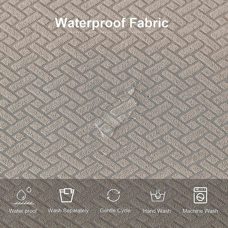 Chair Cover 2/4 Pieces Chair Cushion Cover Waterproof Chair Seat Cover Removable Washable Jacquard Elastic Chair Seat - Image 2