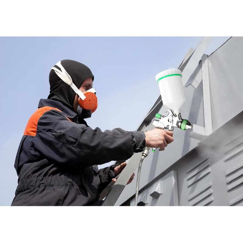 Hvlp Professional Paint Spray Gun 600Cc With 3 Nozzles 1.4Mm 1.7Mm 2.0Mm, Hvlp Gravity Feed Air Spray Gun Car Furniture - Image 3