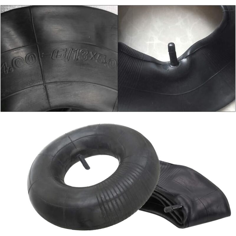 2 Pieces 3.50/4.00-6 Inner Tube Tire Wheel 3.50/4.00-6 Innertube Wheelbarrow Rubber Valve 6 - Image 2