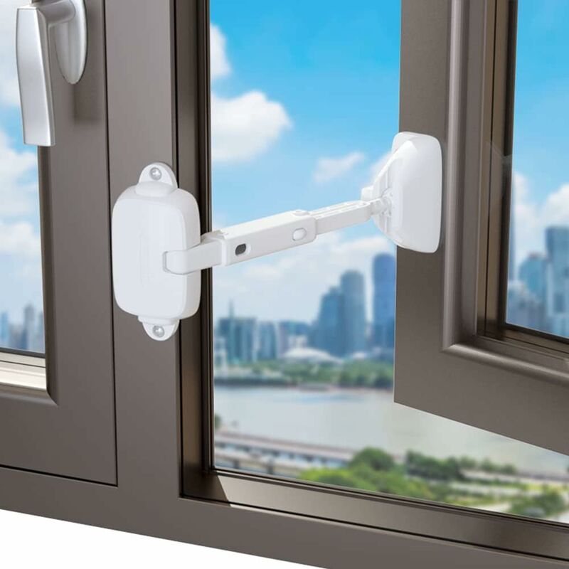 Child Safety Window Limiter For Baby Safety Window Locks, Window Safety Locks For Toddlers And Pets (White) - Image 1