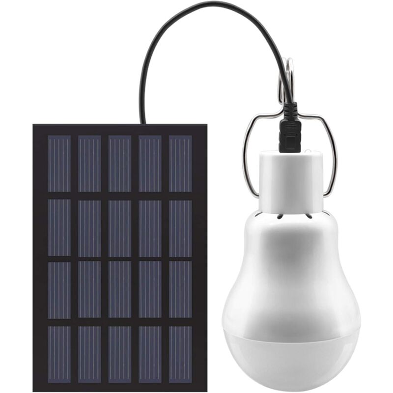 Portable Solar Light LED Bulb Solar Powered With Solar Panel For Garden, Patio, Indoor, Outdoor, Hiking, Camping, Tent, - Image 1