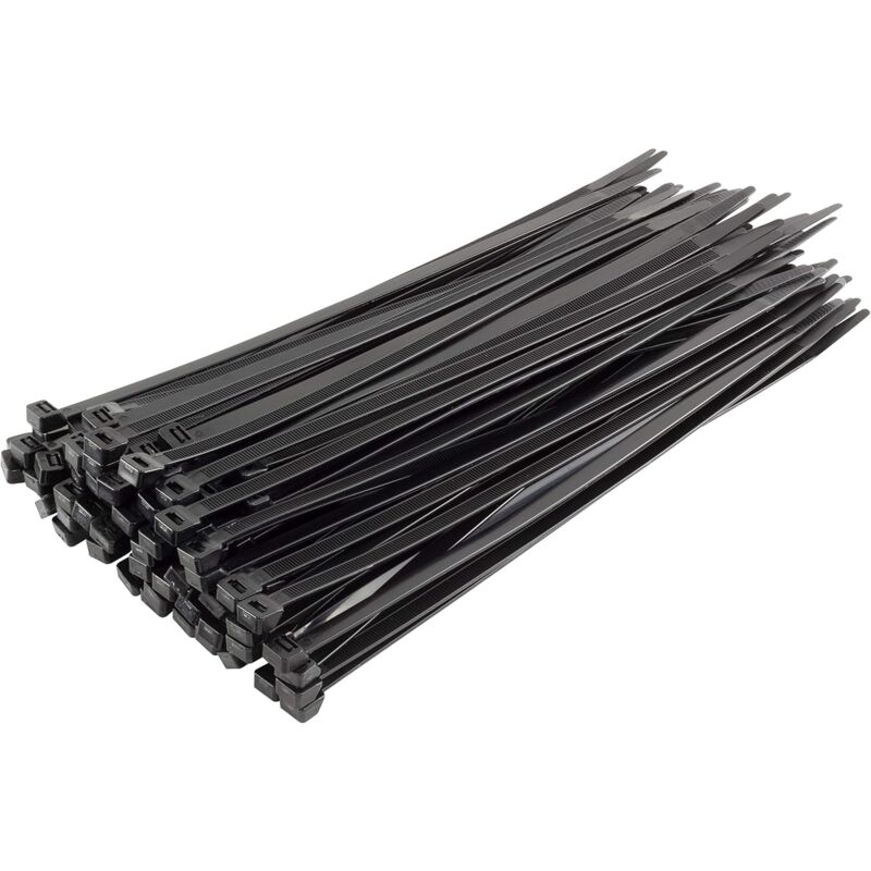 Nylon Cable Tie - 300Mm X 7.6Mm - Black - Heavy Duty Cable Tie - Heavy Duty Cable Ties - Pack Of 100 - Image 1
