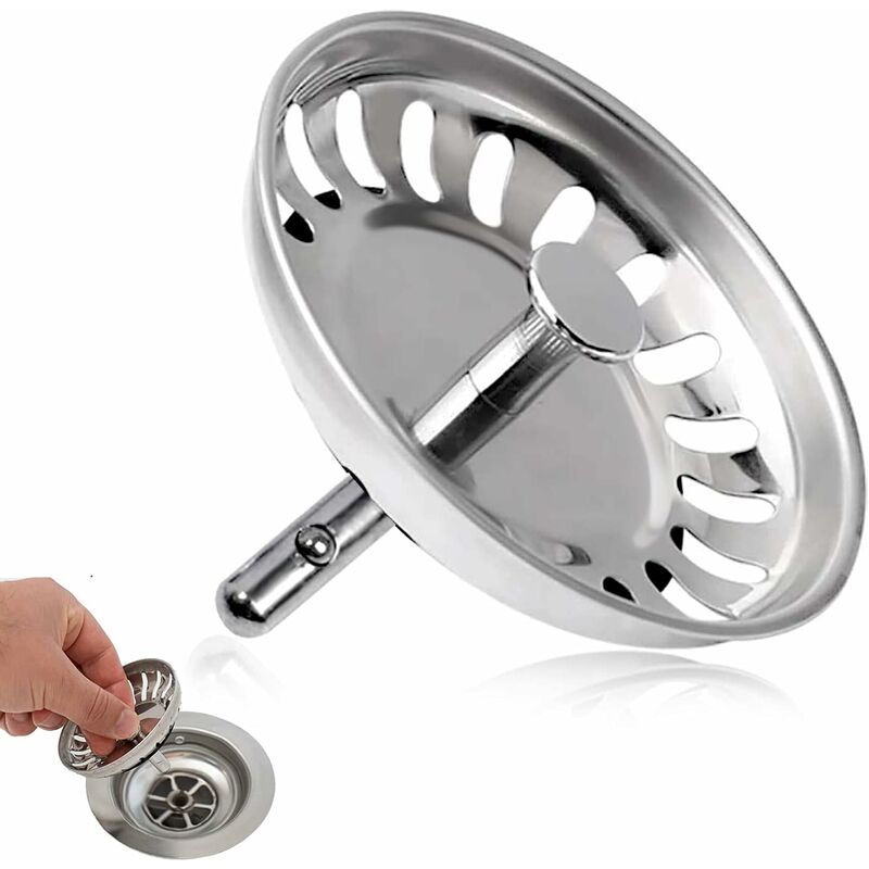 Kitchen Sink Filter, Sink Stopper, Stainless Steel Sink Filter, Stainless Steel Sink Stopper, Compatible With Most - Image 1