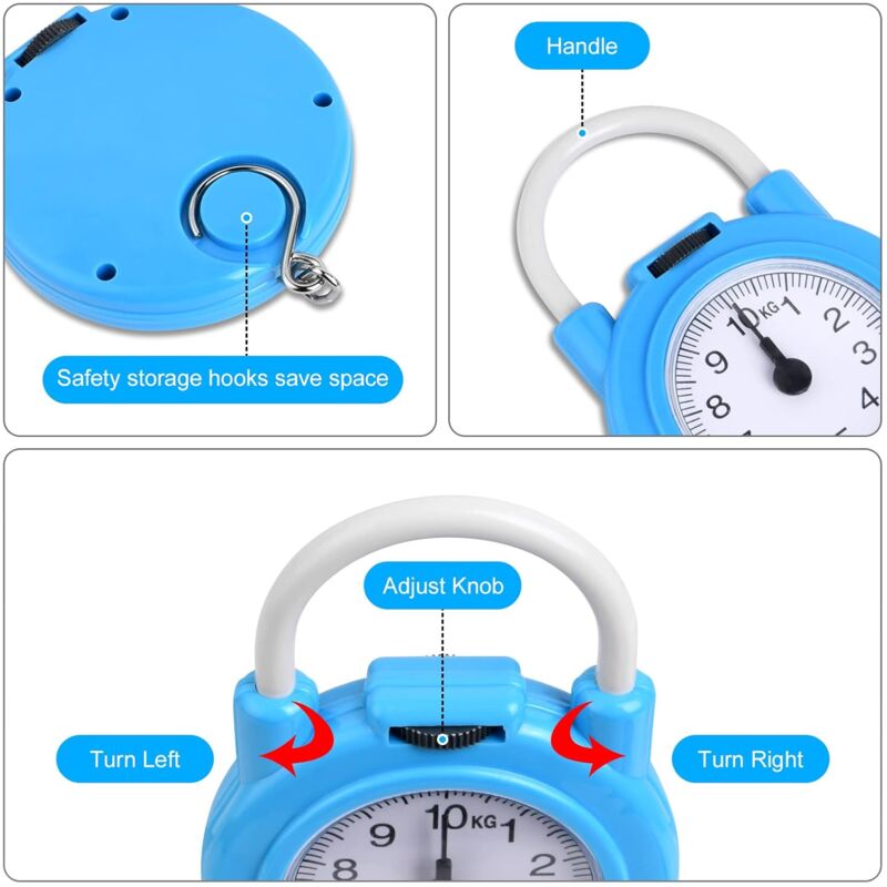 Luggage Scale, Max 10Kg Small And Portable Torque Scale With Comfortable Grip For Travel And Work - Image 3