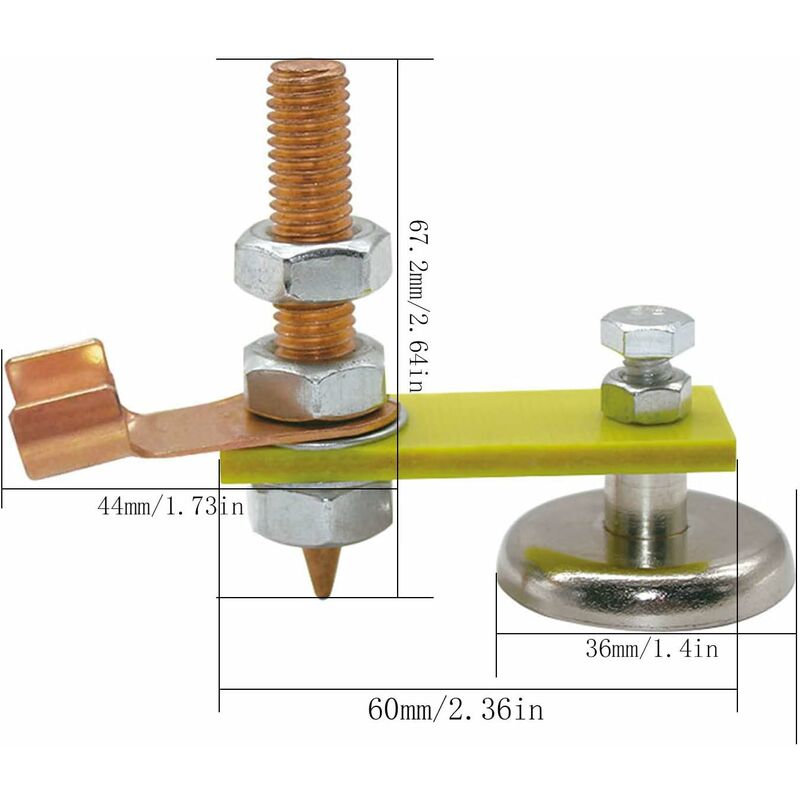 Welding Magnet Head, Welding Accessories Tool Welding Accessories Magnetic Ground Clamp For Welding - Image 2