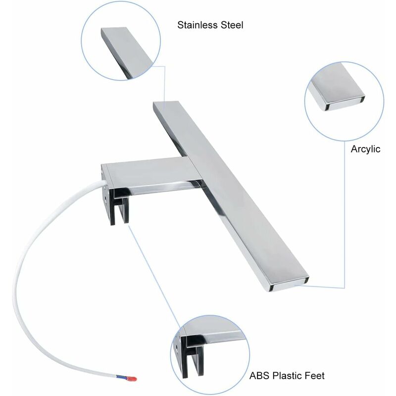 Bathroom Mirror Light 30Cm LED 6W 230 Volt Bathroom Mirror Light 6000K Full Aluminum 3In1 Bathroom Mirror Light - Image 4