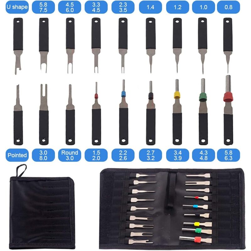 Terminal Extractor - 18 pcs Terminal Removal Tool Kit - High Hardness - No Rust - No Deformation - Car Electrical - Image 2