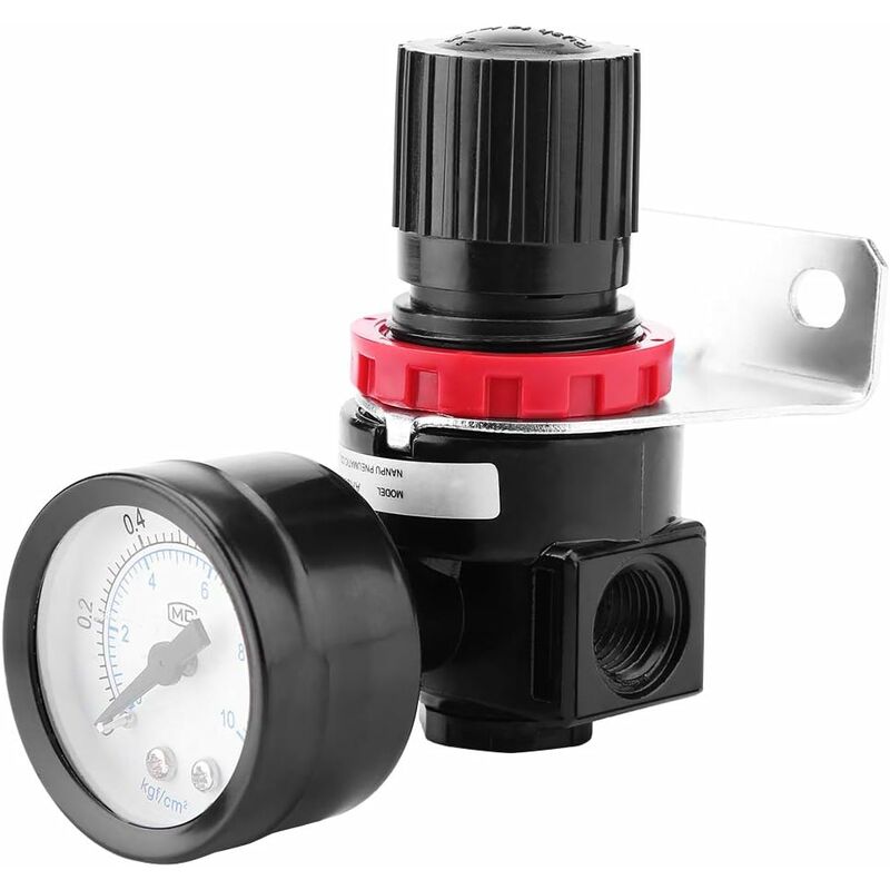 1 pcs Air Pressure Regulator Ar2000 G1/4 Pneumatic Control Compressor With Gauge - Image 1