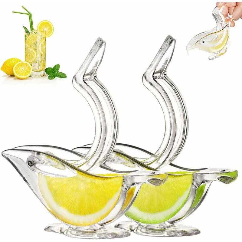 Deluxe Design Individual Lemon Squeezer, Manual Lemon Juicer Hand Press Acrylic Tableware Transparent Serving Dishes (2 - Image 1