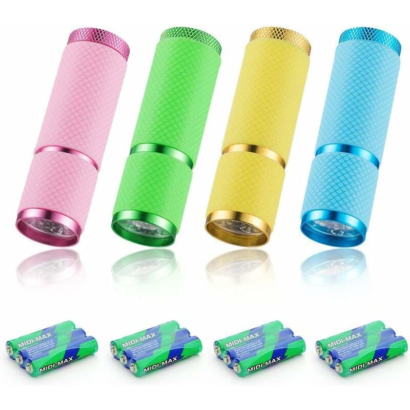 4 pcs Mini Flashlight, LED Torch, Kids Flashlight With Fluorescent Handle For Camping Reading Walking Hiking Working - Image 1