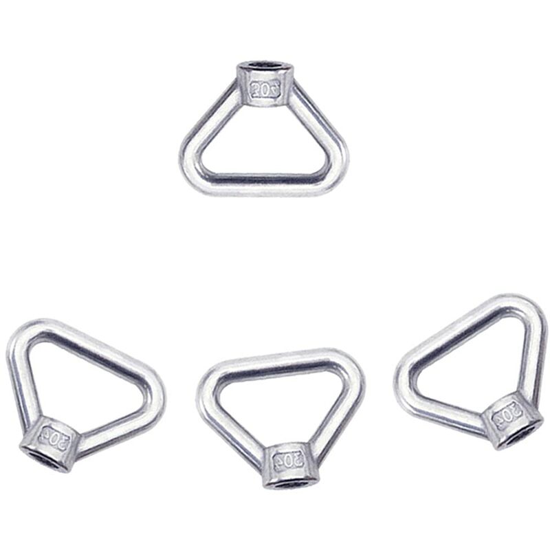Lifting Eye Nut 8 pcs M8 Ring Nut Screw Nut Silver 304 Stainless Steel Triangle Ring Nut Lifting Ring Eye Nut Fastener - Image 4
