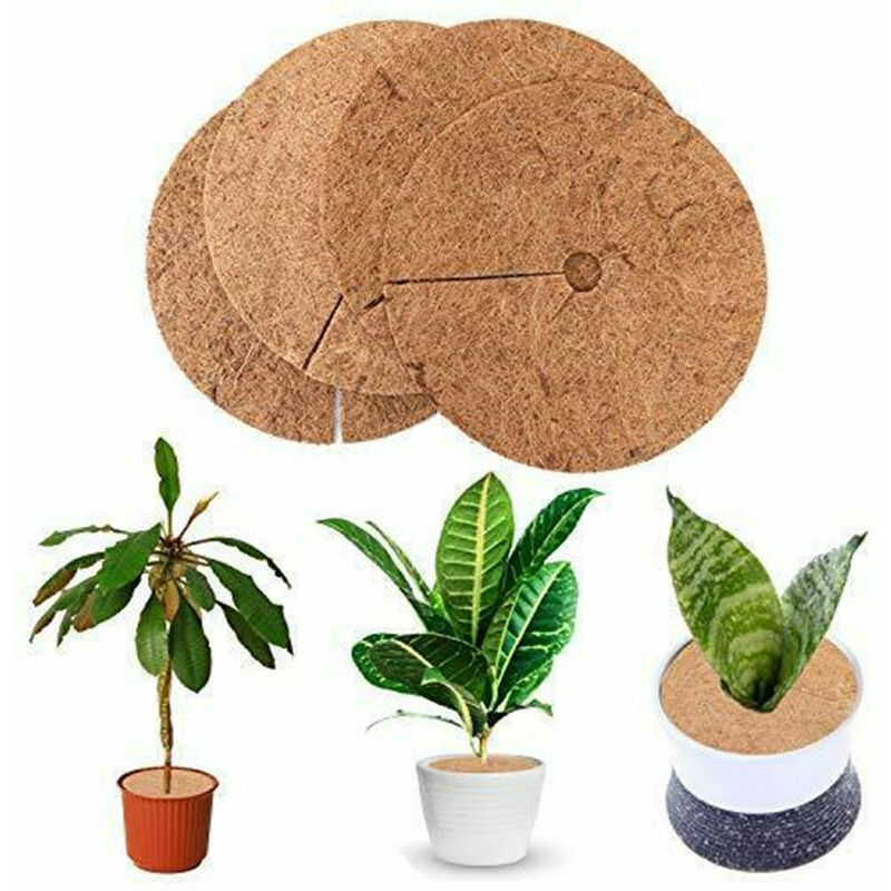 Pieces Mulching Disc, Winter Protection For Potted Plants, Plant Protection Mat, Biodegradable Coconut Mat Plants For - Image 3