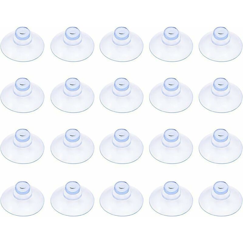 20 pcs Small Clear Plastic Suction Cups No Hook 20Mm - Image 1