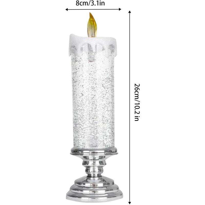 Flickering Flameless Candles Christmas LED Candles - Usb Rechargeable Color Changing Christmas Candles, LED Water - Image 4