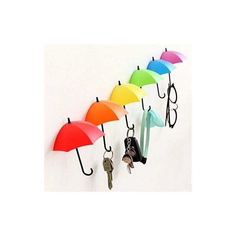 Pieces Self Adhesive Wall Key Holder Clothes Hook Rack Umbrella Stand Decorative Accessories Home Decor Accents Gift - Image 1