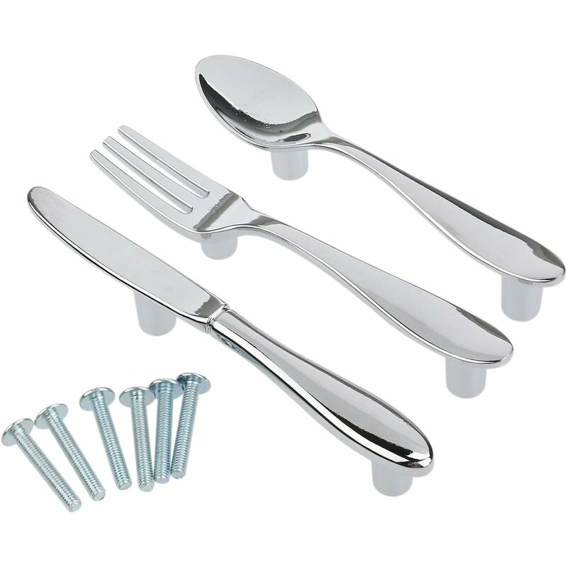 3 pcs Knife Spoon Fork Kitchen Cabinet Drawer Cupboard Pull Sleeve Knobs - Image 1